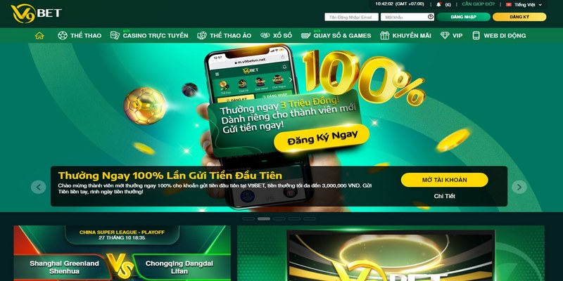 Chơi cá cược thể thao tại V9BET áp dụng khuyến mãi